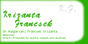 krizanta francsek business card
